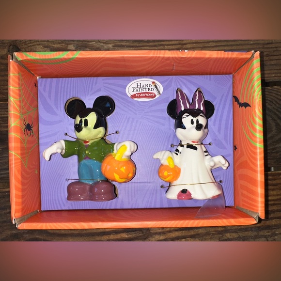Disney Other - Disney Mickey & Minnie Mouse  Frankenstein Halloween Salt & Pepper Shakers New